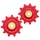 GALET DERAILLEUR TRIPEAK 11-11 DENTS ROULEMENT G5 CERAMIQUE POUR SHIMANO RD91xx/80xx/70xx 12V. ROUGE (4 RONDELLES DURACE/4 RONDELLES ULTEGRA ,105) (BLISTER DE 2)