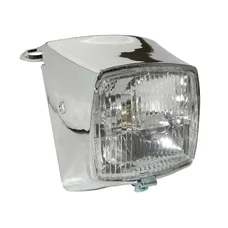 OPTIQUE CYCLO ADAPTABLE PEUGEOT 103 AVEC ENTOURAGE CHROME AVEC AMPOULE P26S (12V 15W)  -P2R-