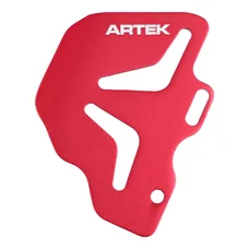 REAR BRAKE CYLINDER PROTECTION PLATE 50 WITH ARTEK UNIVERSAL BOX 40-50 mm CNC ALU RED