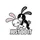 STICKER LETHAL THREAT MINI NASTY RABBIT JUST DO IT (60x80mm)