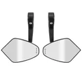MIRRORS SET - BAR END SIDE MIRROR WITH PLASTIC ADAPTERS Ø 7/8"or 1"+ AVS Black covers (by pair without bar ends)  -P2R-
