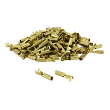 COSSE ELECTRIQUE LAITON NON ISOLEE CYLINDRIQUE FEMELLE DIAM 4mm POUR FIL 1.00 A 2.50mm2 (VENDU AU SACHET DE 100 PIECES) -SELECTION P2R