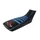 HOUSSE DE SELLE 50 A BOITE KRM PRO RIDE POUR DERBI 50 DRD X-TREME 2011>2017, DRD RACING 2005>2010, DRD EVO 2008>2010/GILERA 50 SMT 2011>2017 NOIR/BLEU