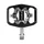 PEDALE GRAVEL / VTT  PLATE SWITCH AUTOMATIQUE ALU CNC NOIR 85 x 70 mm (COMPATIBLE SHIMANO SPD) (PAIRE)