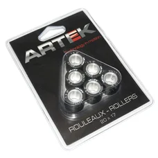 GALET/ROULEAU MAXISCOOTER ARTEK K1  20x17   7,5g (x6)  POUR PEUGEOT 125 SATELIS/ SUZUKI 125 BURGMAN/ APRILIA 125 LEONARDO/KYMCO 125 PEOPLE