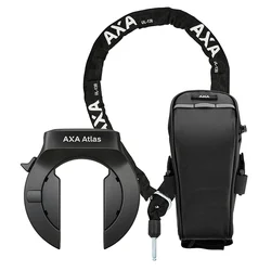 ANTIVOL VELO FER A CHEVAL AXA SOLID NOIR AVEC CABLE PLUG DIAM 5.5 mm 1.30M (CLE RETRACTABLE) - SECURITE NIVEAU