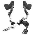LEVIER/MANETTE ROUTE CARBONE POUR PATIN LTWOO 2 x 11V. AVEC DERAILLEURS AVANT + ARRIERE CHAPE CARBONE LTWOO COMPATIBLE SHIMANO (VENDU EN BOITE)