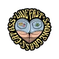 STICKER LETHAL THREAT MINI LIVE FAST, SMOKE GRASS (60x80mm)