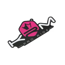 AUTOCOLLANT/STICKER KRM PRO RIDE 80x40 mm ROSE (VENDU A L'UNITE)