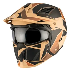 CASQUE TRIAL MT STREETFIGHTER SV P1R NOIR/SABLE MAT  M  SIMPLE ECRAN TRANSPARENT TRANSFORMABLE AVEC MENTONNIERE AMOVIBLE (LIVRE AVEC UN ECRAN SUPPLEMENTAIREDARK) (ECE 22.06)
