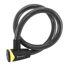 ANTITHEFT FOR BICYCLE - KEY COILED CABLE - MICHELIN Ø25mm- L.1,20m-3 keys included.