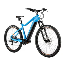 VELO ELECTRIQUE/VAE VTT 29 LEADER FOX SWAN 2023 HOMME BLEU MAT 9V MOTEUR CENTRAL BAFANG M300 36V 80Nm BATTERIE 15Ah (TAILLE CADRE 21,5'' - H52cm - XL - POUR ADULTE DE 178cm à plus)