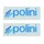 AUTOCOLLANT/STICKER POLINI BLUE LINE SPECIAL CARROSSERIE ENTIEREMENT DETOURER (23x8cm) (225.0222) (2 STICKERS)