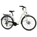 VELO MUSCULAIRE CITY BIKE 28 LEADER FOX REGION 2025 FEMME BLANC 7V CADRE ALU 17 POUCES (TAILLE ADULTE 165 à 173 cm)