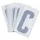 LETTRE PLAQUE PVC MOTO/SCOOTER 45mm  C  (VENDU PAR 10)