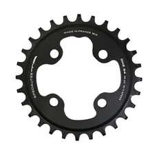 PLATEAU VTT 4BRA D.64 TA ONE 28DTS MONO NOIR MAT ALU POUR SHIMANO / SRAM / RACE FACE / FSA 10/11/12V. NARROW WIDE