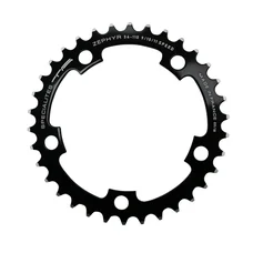 CHAINRING FOR ROAD BIKE- 5 Arms- 34T.Ø 110  -INNER- ALUMINIUM BLACK- 7075 TA ZEPHYR    (SHIMANO TYPE) 9/10Speed.