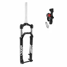 FOURCHE VTT 27.5 " ZOOM 868S A RESSORT NOIR REGLABLE/BLOCABLE AVEC MANETTE AU CINTRE DEB. 100MM POUR AXE TRAVERSANT BOOST 15-110 PIVOT LISSE CONIQUE 1''1/8-1"1/2 EXTERIEUR COMPATIBLE DISQUE
