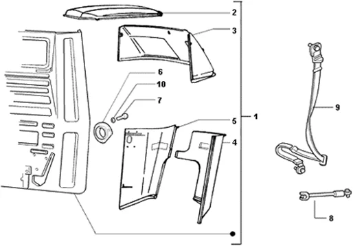 Pieces composant le chassis (cabine)