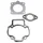 GASKET SET FOR CYLINDER KIT FOR SCOOT  PIAGGIO 50 ZIP 2STROKE  TYPHOON, LIBERTY 2STROKE/GILERA 50 STALKER, ICE/APRILIA 50 SR AIR 2012> -  -ARTEIN-