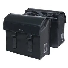 SACOCHE ARRIERE VELO DOUBLE BASIL URBAN LOAD IMPERMEABLE NOIR 48-53L (8x38x30cm) COMPATIBLE SYSTEME MIK (COMPATIBLE AVEC 157030 INCLUS)