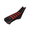 HOUSSE DE SELLE 50 A BOITE KRM PRO RIDE POUR APRILIA 50 SX 2006>2017 NOIR/ROUGE