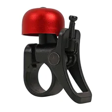 SONNETTE/TIMBRE POUR TROTTINETTE XIAOMI PRO, PRO 2, 1S, ESSENTIAL, MI 3, M365 NOIR/ROUGE  -SELECTION P2R-