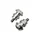 DIABOLO FOR PADDOCK STAND M10 SILVER- FOR KAWASAKI (WITH CHC CONTERSUNK SCREW)  -AVOC- (PAIR)