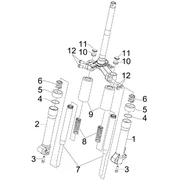 Composants de la fourche (Escorts)
