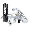 POT 50 A BOITE VOCA CROSS CHROMED POUR DERBI 50 SENDA, SENDA DRD/APRILIA 50 RX, SX (PASSAGE HAUT - SILENCIEUX ALU NOIR)