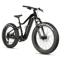 VELO ELECTRIQUE/VAE VTT FAT BIKE 26 LEADER FOX BRAGA 2024 NOIR 9V MOTEUR CENTRAL BAFANG M510 36V 95Nm BATTERIE 23,2Ah (20'' - H47cm - TAILLE L - POUR ADULTE DE 178cm à 185cm)