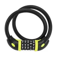 ANTITHEFT FOR BICYCLE - COMBINATION CABLE LOCK AUVRAY Ø 12 mm Lg 65 cm - MATT BLACK