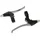 LEVIER DE FREIN VTT/VTC V-BRAKE 4 DOIGTS NEWTON ALU ARGENT/NOIR (PAIRE SUR CARTE)