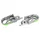 REPOSE-PIED/CALE PIED AVANT MOTO OFF ROAD ADAPTABLE KAWASAKI 250 KXF 2006>2018, 250 KX 2019>2022, 250 KX XC 2021>2022, 450 KXF 2007>2018 ACIER ARGENT/VERT  -BUZZETTI-