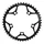 CHAINRING FOR ROAD BIKE 5 ARMS - Ø110 TA SYRIUS 46 Teeth- External BLACK ALU 7075 TYPE SHIMANO 10/11 Speed.