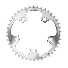 CHAINRING FOR ROAD BIKE- 5 Arms- 42T.Ø 110  -OUTER- ALUMINIUM SILVER- 7075 TA ZEPHYR    (SHIMANO TYPE) 9/10Speed.