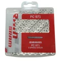 CHAIN FOR BICYCLE -  9 SPEED.SRAM PC-971 FOR ROAD BIKE/MTB SILVER 114 LINKS