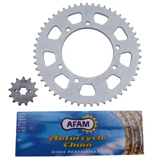 CHAIN AND SPROCKET KIT FOR DERBI 50 SENDA 2000>2001  420  13x53 (BORE Ø 105mm) (OEM SPECIFICATION)  -AFAM-