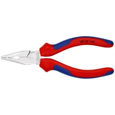 PINCE UNIVERSELLE PRO KNIPEX DEMI RONDE 145mm CHROME AVEC POIGNEE CONFORT ROUGE/BLEU (03 05 180)  -MADE IN GERMANY-