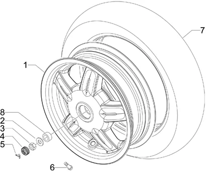 Roue arrière