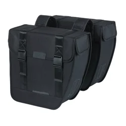 DOUBLE BAG FOR BICYCLE-REAR- BASIL TOUR 28Lt.BLACK (34x14x34cm) ON CARRIER