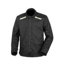 JACKET FOR MEN - TUCANO - TEXWORK POLYESTER BLACK/FLUO YELLOW WITH SHOULDERS+ELBOW PROTECTIONS - EURO 46 (L)  (APPROVED EN 17092 CE - CLASSE A)