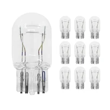 AMPOULE/LAMPE STANDARD 12V 21/5W CULOT W3x16D NORME W21/5W T20 WEDGE BLANC (COMPTEUR ET CLIGNOTANTS)  (BOITE DE 10)  -FLOSSER-