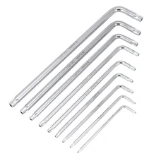 TORX KEY SET - P2R HOLLOW/ LONG (10,15,20,25,27,30,40,45,50) (SET OF 9 KEYS)