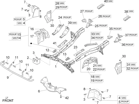 Châssis/caisse avant