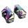 PONTET DE GUIDON UNIVERSEL VOCA HB28 V2 ALU CNC ADAPTATEUR DIAM 28,6mm NOIR/NEO-CHROME (ENTRAXE FIXATION 32,20 A 34,80mm) (PAIRE)