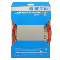 BRAKE CABLE KIT FOR ROAD BIKE -  SHIMANO RED/CABLE TEFLON  ( 2 CABLES-2 HOUSINGS KIT)