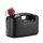 JERRYCAN/BIDON ESSENCE/CARBURANT PRESSOL EN POLYETHYLENE NOIR AVEC BEC FLEXIBLE 5L (AVEC GRADUATION)