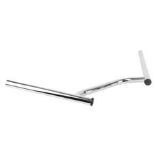 GUIDON MOTO ROUTE TOMMASELLI CONDOR ACIER DIAM 22 mm LONG 646 mm HAUT 52 mm CHROME SANS BARRE DE RENFORT
