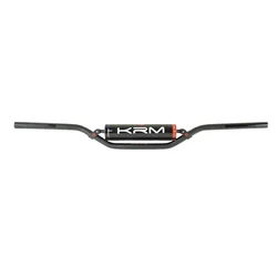 GUIDON 50 A BOITE KRM PRO RIDE DIAM 22,2mm ALU NOIR/ROUGE AVEC MOUSSE